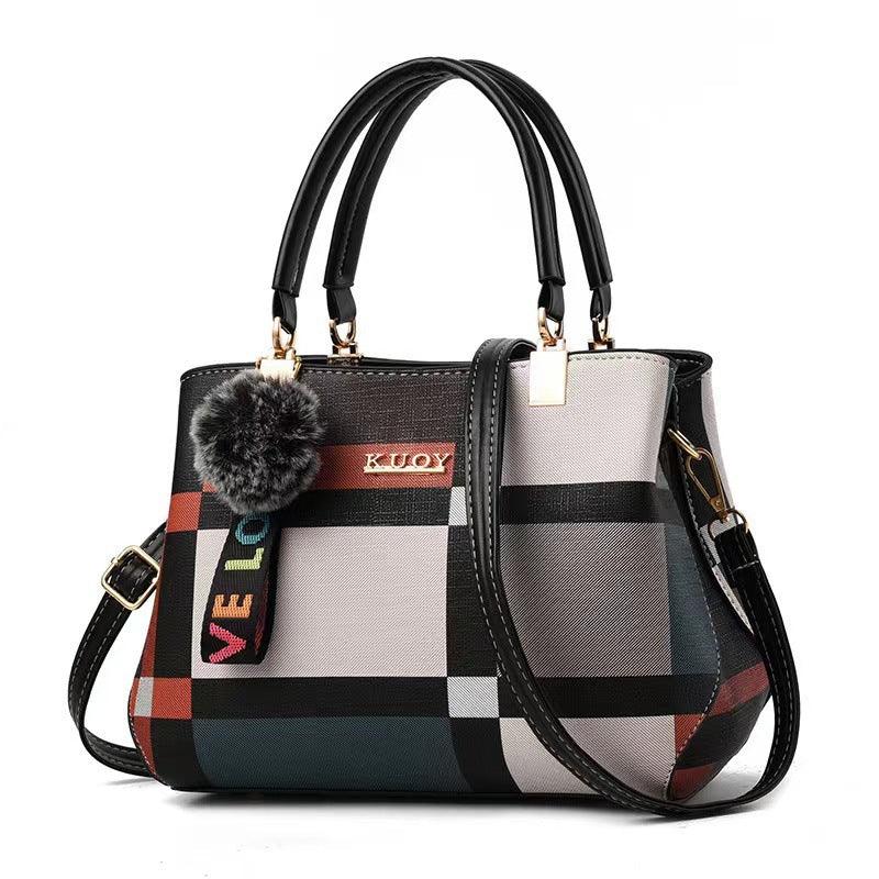Bolsa de Ombro Feminina Vittoria Plaid