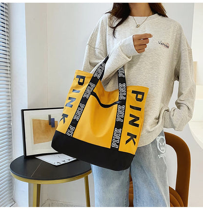 Bolsa Feminina Grande Casual Pink