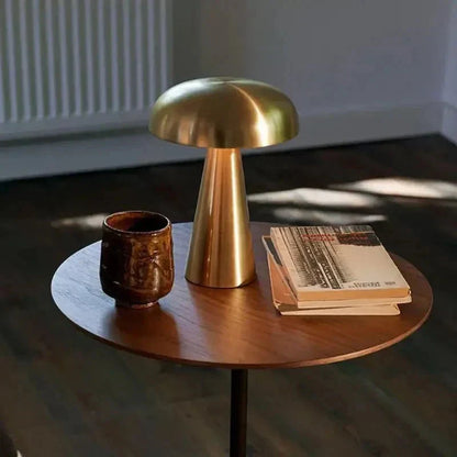 Luminária de Mesa Decorativa Cogumelo Recarregável com Base em Metal Abajur 0007 My Store 