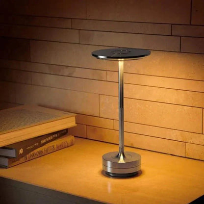 Luminária de Mesa LED Sem Fio com Ajuste de 3 Tons de Luz Abajur 0003 My Store Prata 