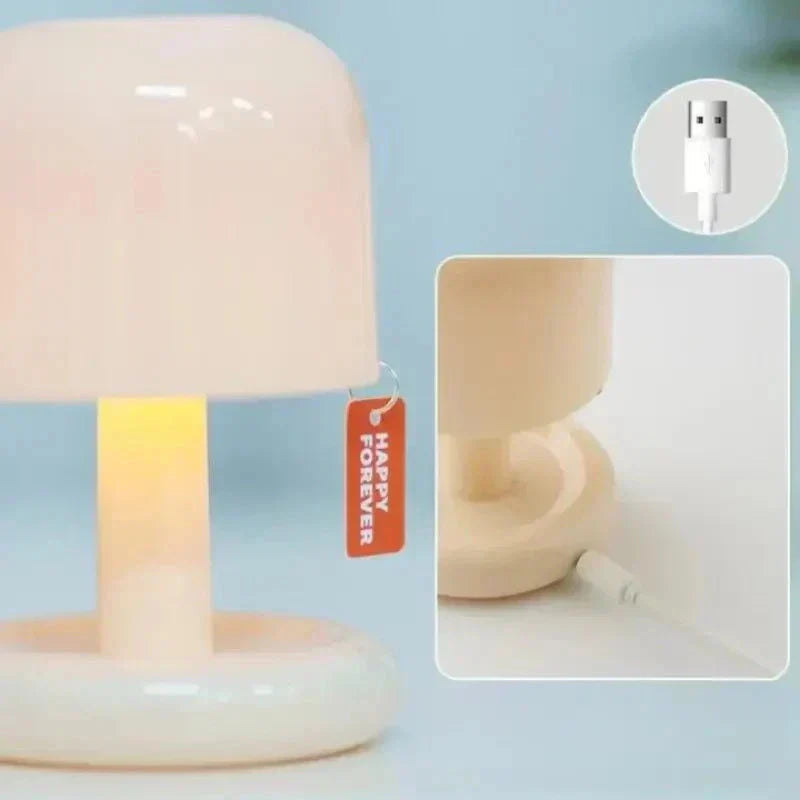 Luminária de Mesa Mini Cogumelo com Entrada USB Abajur 0010 My Store 