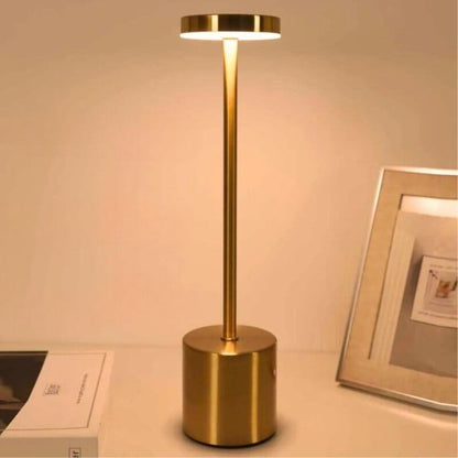 Luminária de Mesa Recarregável Sem Fio Abajur 0002 My Store Dourado 