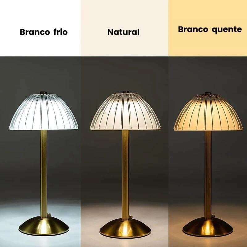 Luminária de Mesa Vintage Recarregável e Sem Fio Abajur 0004 My Store 