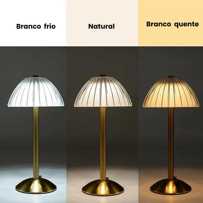 Luminária de Mesa Vintage Recarregável e Sem Fio Abajur 0004 My Store 