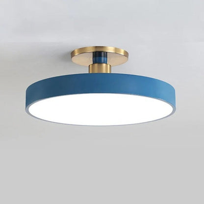 Plafon De Led Redondo Sobrepor Modelo Nódico Plafon 0008 My Store Azul Luz Fria (6000K – 6500K) 23CM-12W