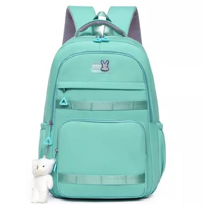 Mochila Feminina Little Rabbit Para Faculdade e Escolar Com Chaveiro