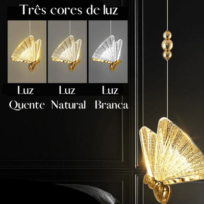 Pendente Butterfly para Sala Lustre 0008 My Store 
