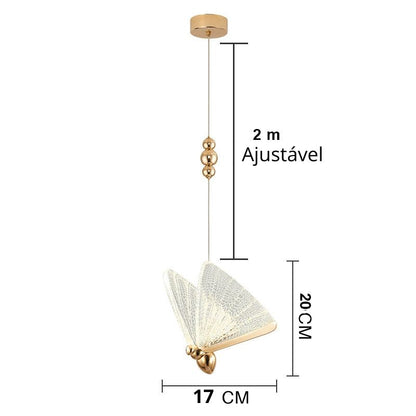 Pendente Butterfly para Sala Lustre 0008 My Store 
